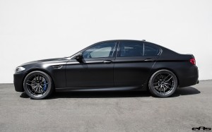 A Matte Black BMW F10 M5 Gets Vorsteiner Wheels & Aero