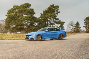 Yas Marina Blue Metallic BMW M4 Gets ADV.1 Wheels Installed