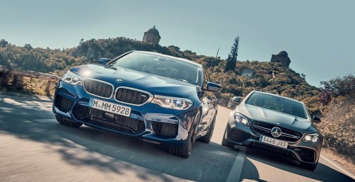 Prva prava bitka novega BMW F90 M5 in Mercedes E63 S AMG!
