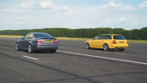 VIDEO: ”drag race” med E46 M3 CSL in Audi RS4 Avant B5!